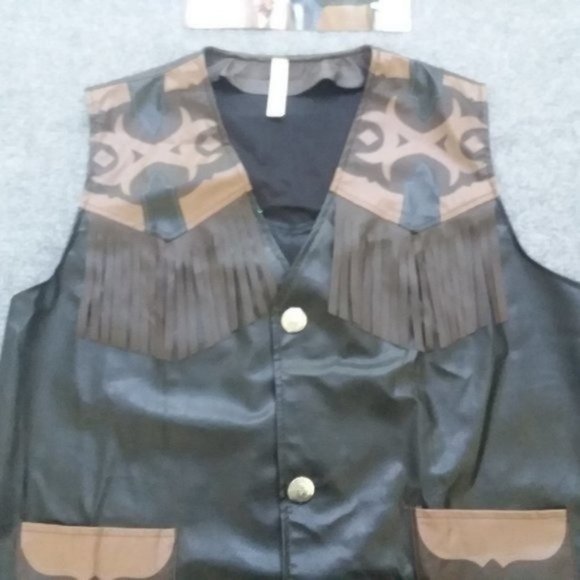 Mens COWBOY VEST Western Outfit Costume Unisex Rodeo Comic-con New - Picture 13 of 16